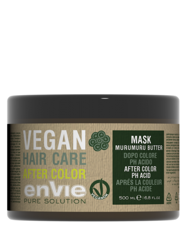 ENVIE Vegan Mask Murumuru Butter. Maska krāsotiem matiem. Satur murumuru palmas sēklu eļļu. Skābs pH. 500 ml.