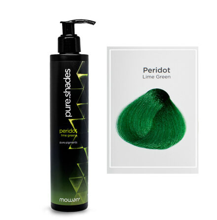 MOWAN Pure.Shades Pure Pigments. Tonējoša matu krāsa/maska PERIDOT LIME GREEN, 250 ml.