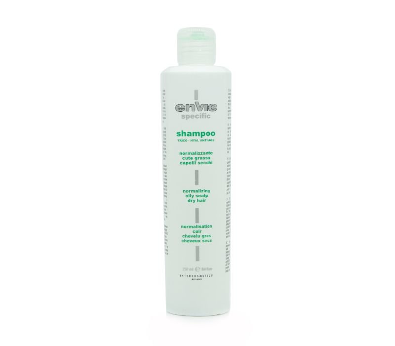 ENVIE Shampoo Trico-hyal normalizzante. Šampūns taukainai galvas ādai un sausiem matiem. Satur trihohiālu. 250 ml.