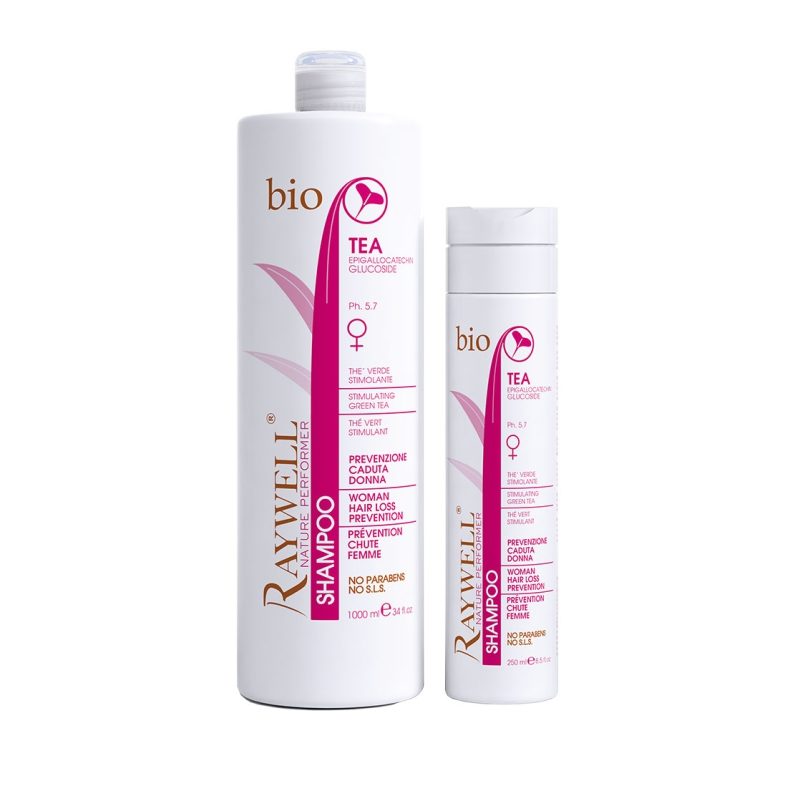 RAYWELL Bio Nature Shampoo Caduta Donna. Sieviešu šampūns pret matu izkrišanu. pH 5,7.