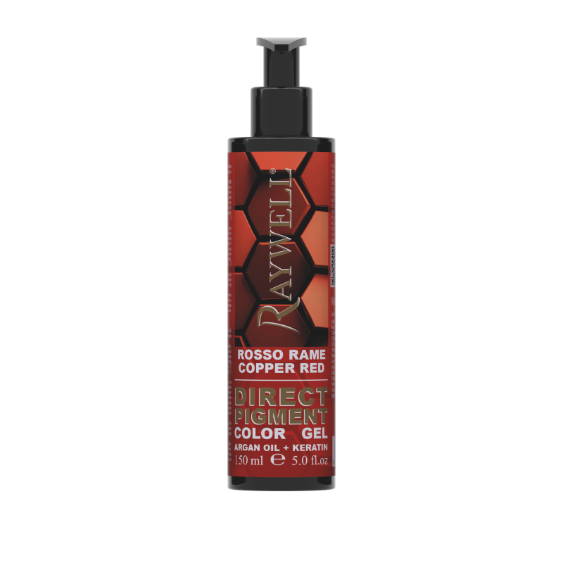 RAYWELL tonējoša gelveida matu krāsa ROSSO RAME – COPPER RED. 150 ml.