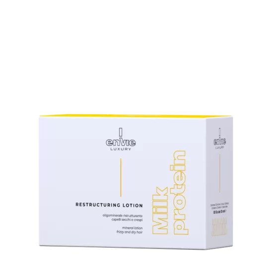 ENVIE Luxury Restructuring Mineral Lotion Milk Protein. Piena proteīna losjons matu struktūras atjaunošanai. 10 ampulas x 10 ml. 100 ml.