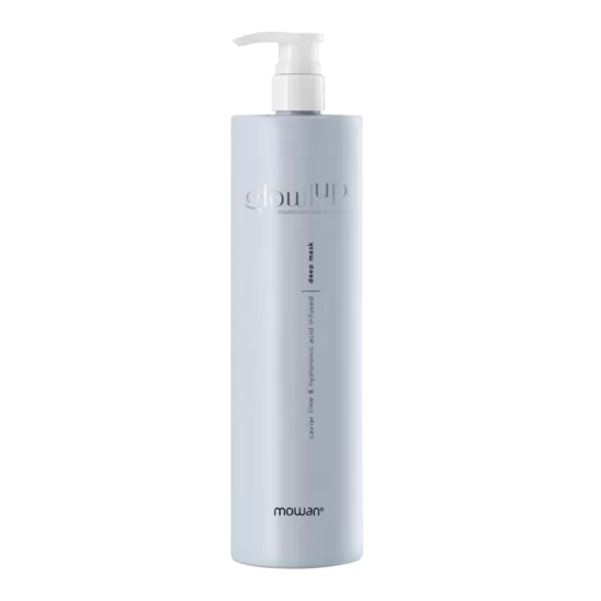 MOWAN Glow Up Deep Mask. Molekulārās matu terapijas intensīva maska ar Austrālijas laima ekstraktu. 1000 ml.
