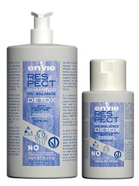 ENVIE Respect Vegan DETOX Shampoo. Neitralizējošs šampūns krāsotiem un ķīmiski apstrādātiem matiem.