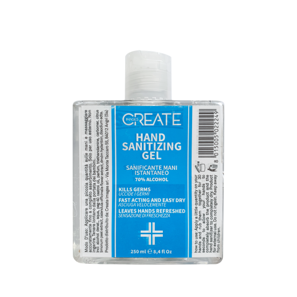 MOWAN Create Images Hand Sanitizing Gel. Roku dezinfekcijas gels. 70% spirta. Satur ādai labvēlīgus augu ekstraktus. Nesausina ādu. 250 ml.