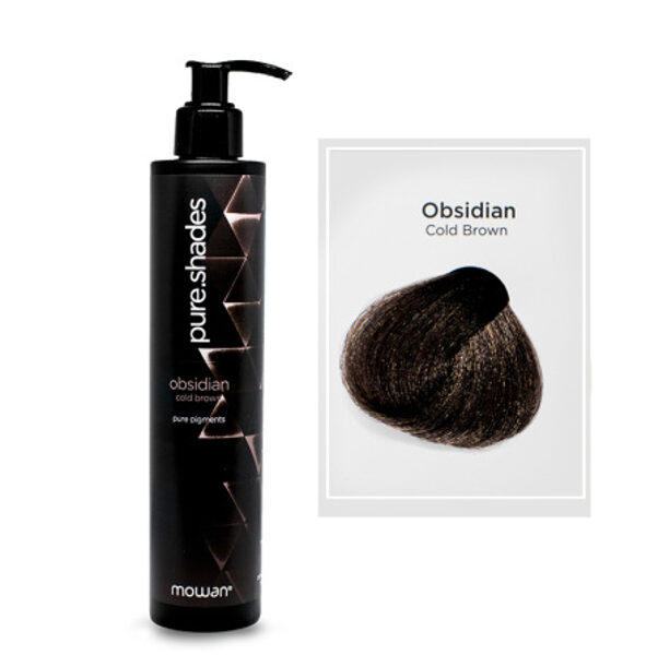 MOWAN Pure.Shades Pure Pigments. Tonējoša matu krāsa/maska OBSIDIAN COLD BROWN, 250 ml.