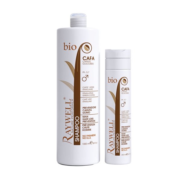 RAYWELL Bio Nature Shampoo Caduta Uomo. Vīriešu šampūns pret matu izkrišanu. pH 5,7.