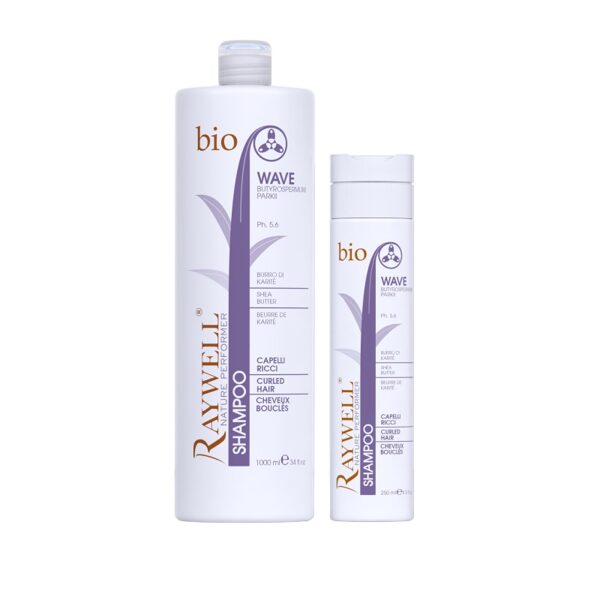 RAYWELL Bio Nature Shampoo Wave Capelli Ricci. Šī sviesta (basijas sviesta, karitē) šampūns lokainiem matiem. pH 5,6.